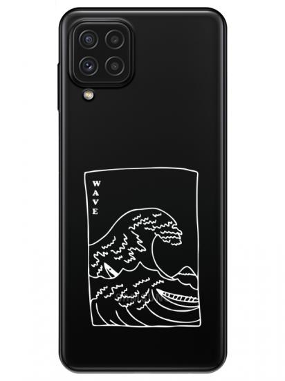 Samsung A22 Kanagawa Wave Şeffaf Telefon Kılıfı
