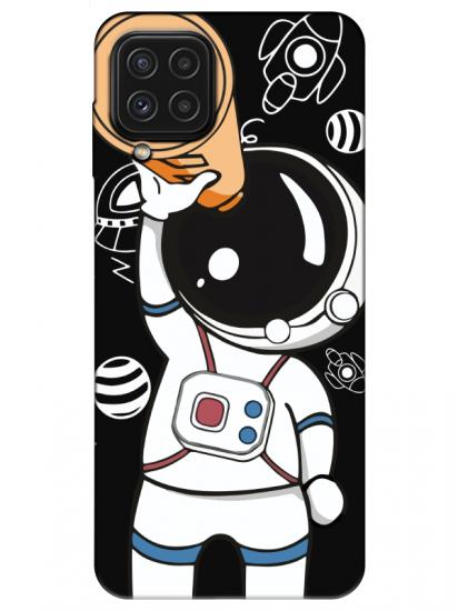 Samsung A22 Astronot Siyah Telefon Kılıfı