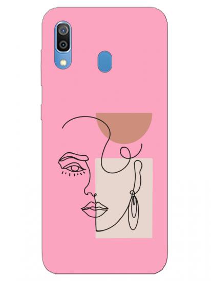 Samsung A30 Women Art Pembe Telefon Kılıfı