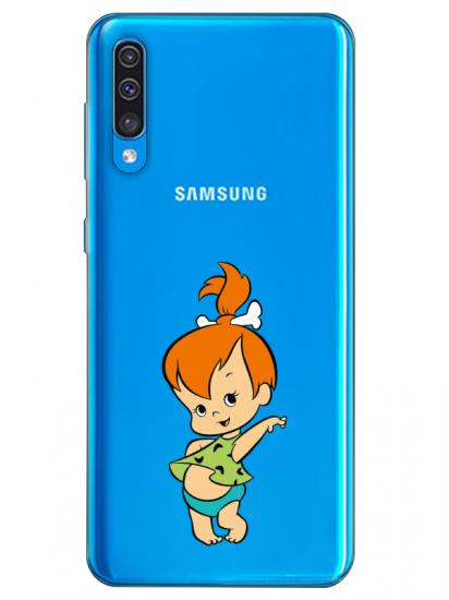 Samsung A30s Taş Devri Kız Bebek Şeffaf Telefon Kılıfı