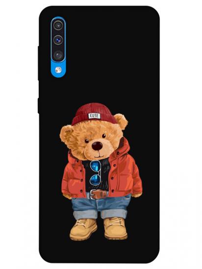 Samsung A30s Teddy Bear Siyah Telefon Kılıfı