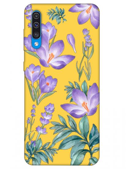 Samsung A30s Kış Çiçeği Sarı Telefon Kılıfı