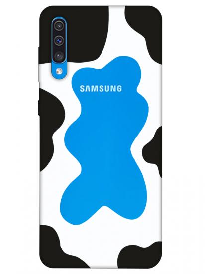 Samsung A30s İnek Desen Şeffaf Telefon Kılıfı