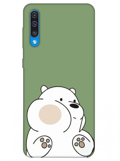 Samsung A30s Panda Yeşil Telefon Kılıfı