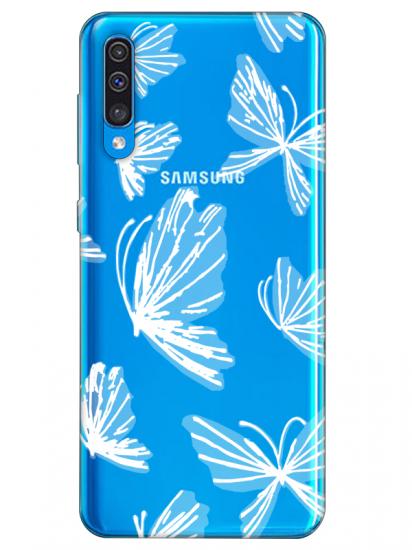 Samsung A30s Kelebek Şeffaf Telefon Kılıfı