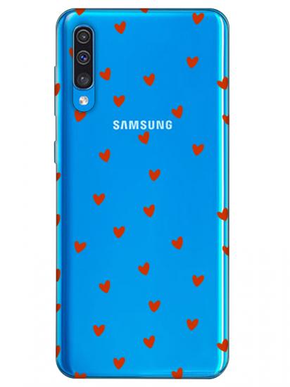 Samsung A30s Minik Kalpler Şeffaf Telefon Kılıfı
