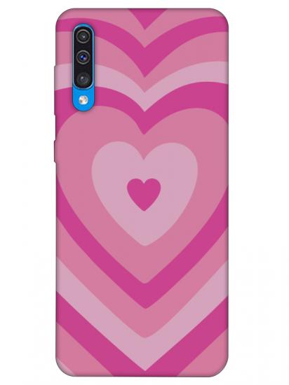 Samsung A30s Estetik Kalp Pembe Telefon Kılıfı