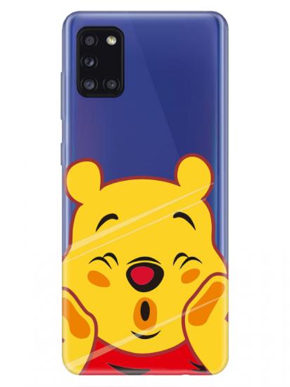 Samsung A31 Winnie The Pooh Şeffaf Telefon Kılıfı