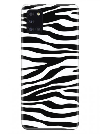 Samsung A31 Zebra Desen Siyah Telefon Kılıfı