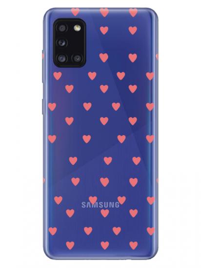 Samsung A31 Minik Kalpler Şeffaf Telefon Kılıfı