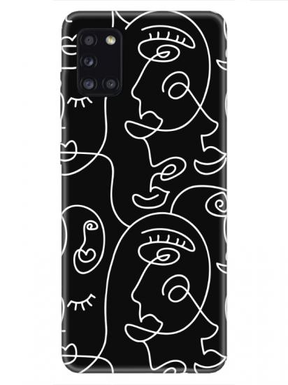 Samsung A31 Face Art Siyah Telefon Kılıfı