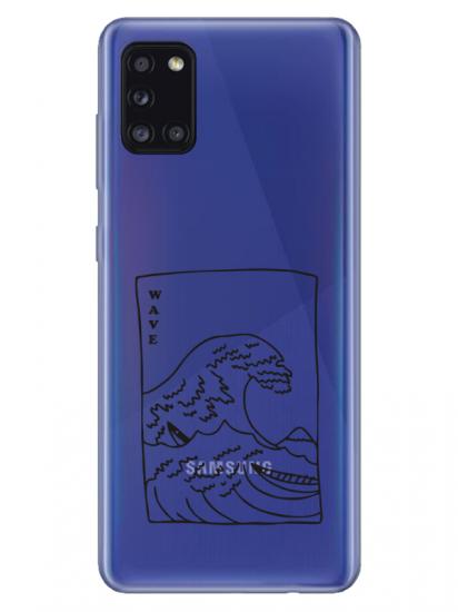 Samsung A31 Kanagawa Wave Şeffaf Telefon Kılıfı