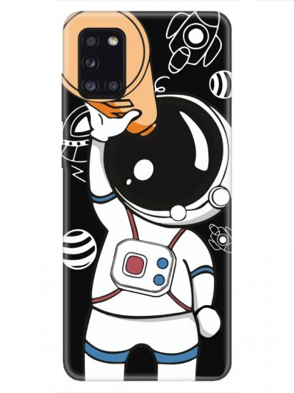 Samsung A31 Astronot Siyah Telefon Kılıfı