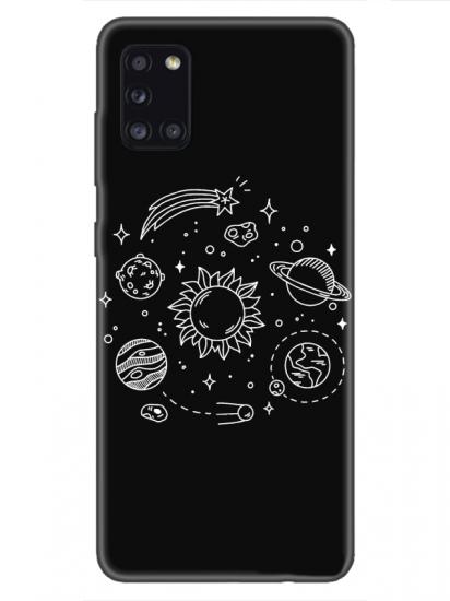 Samsung A31 Gezegen Siyah Telefon Kılıfı
