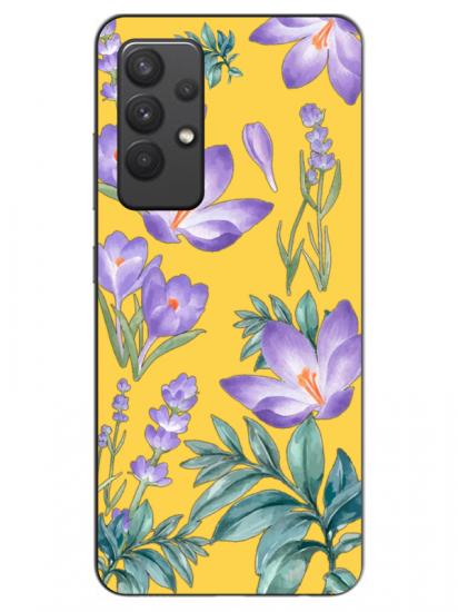 Samsung A32 Kış Çiçeği Sarı Telefon Kılıfı