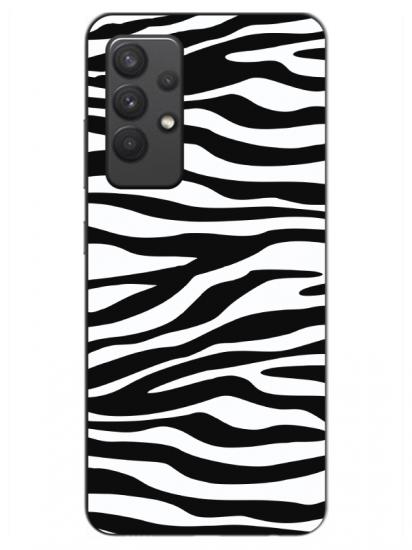 Samsung A32 Zebra Desen Siyah Telefon Kılıfı