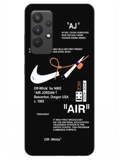 Samsung A32 Nike Air Siyah Telefon Kılıfı