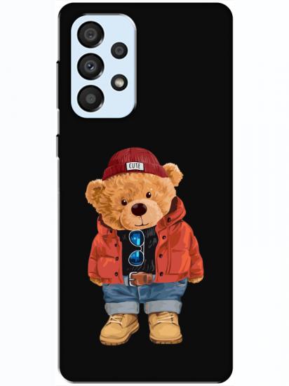 Samsung A33 Teddy Bear Siyah Telefon Kılıfı