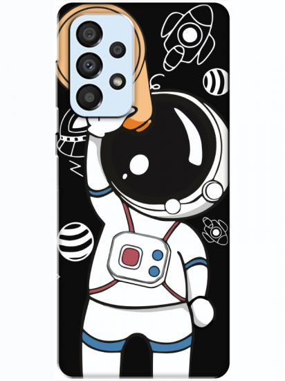 Samsung A33 Astronot Siyah Telefon Kılıfı
