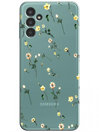 Samsung A34 Çiçekli Şeffaf Telefon Kılıfı