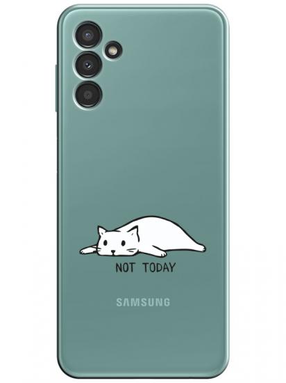 Samsung A34 Not Today Kedi Şeffaf Telefon Kılıfı
