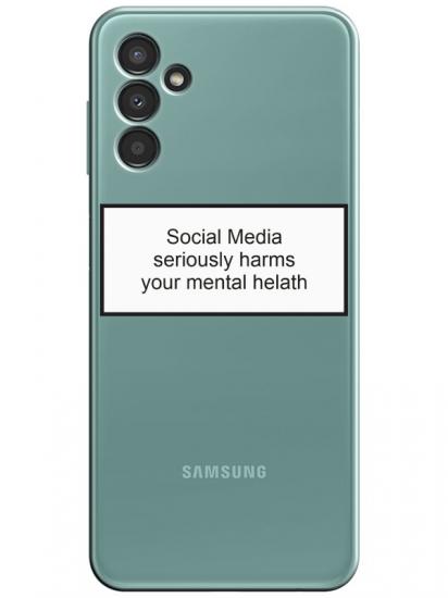Samsung A34 Social Media Şeffaf Telefon Kılıfı