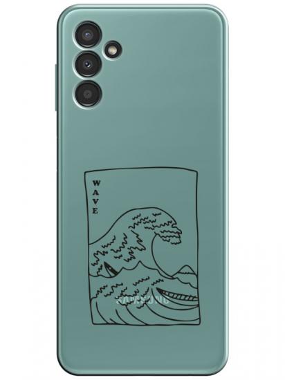 Samsung A34 Kanagawa Wave Şeffaf Telefon Kılıfı