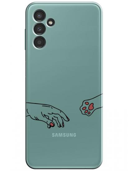 Samsung A34 Hand And Paw Şeffaf Telefon Kılıfı