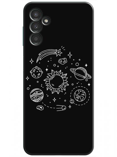 Samsung A34 Gezegen Siyah Telefon Kılıfı