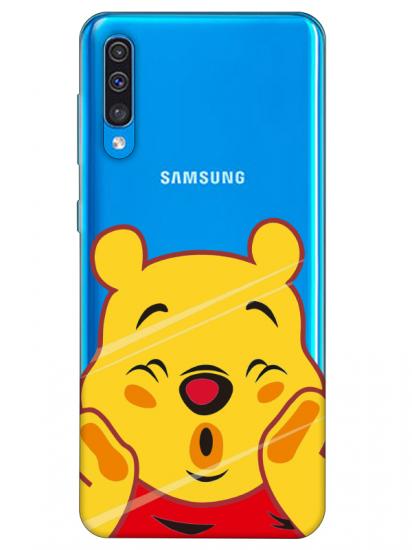 Samsung A50 Winnie The Pooh Şeffaf Telefon Kılıfı