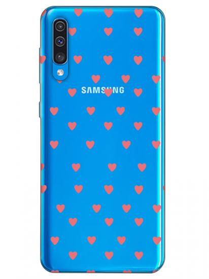 Samsung A50 Minik Kalpler Şeffaf Telefon Kılıfı