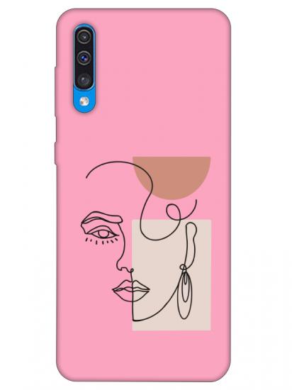 Samsung A50 Women Art Pembe Telefon Kılıfı