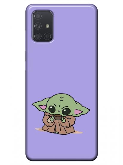 Samsung A51 Baby Yoda Lila Telefon Kılıfı