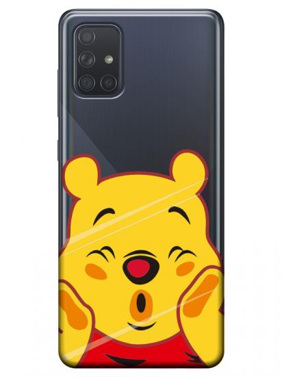 Samsung A51 Winnie The Pooh Şeffaf Telefon Kılıfı
