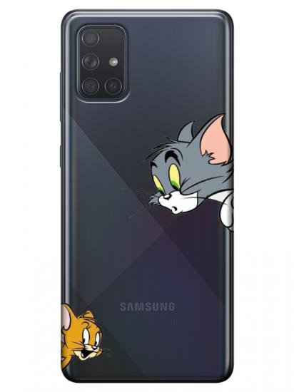 Samsung A51 Tom And Jerry Şeffaf Telefon Kılıfı