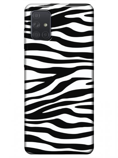 Samsung A51 Zebra Desen Siyah Telefon Kılıfı
