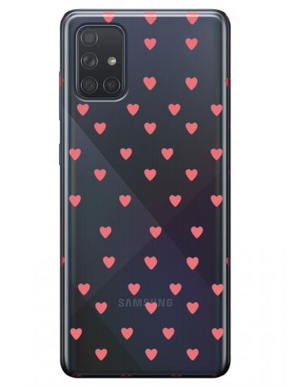 Samsung A51 Minik Kalpler Şeffaf Telefon Kılıfı