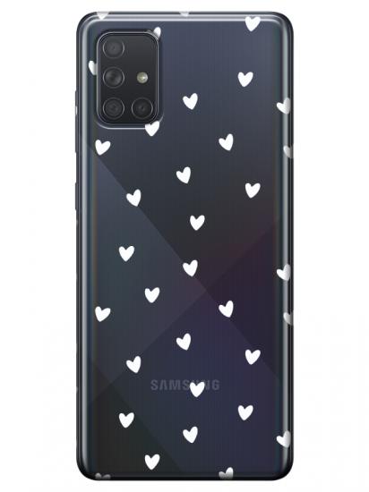 Samsung A51 Minik Kalpler Şeffaf Telefon Kılıfı