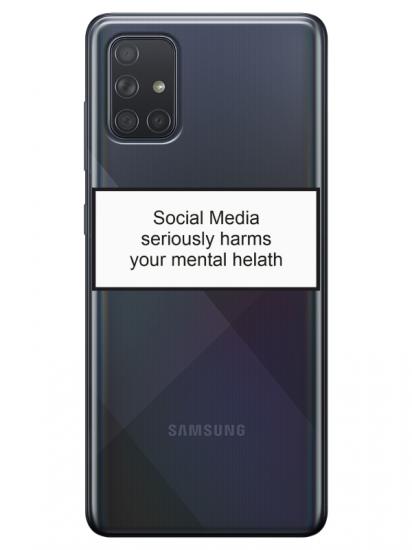 Samsung A51 Social Media Şeffaf Telefon Kılıfı