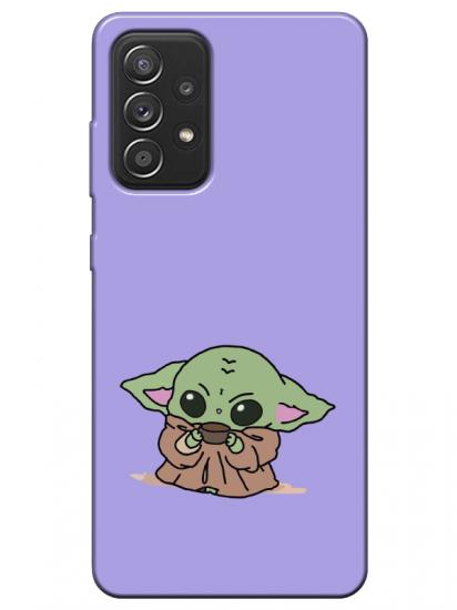 Samsung A52 Baby Yoda Lila Telefon Kılıfı