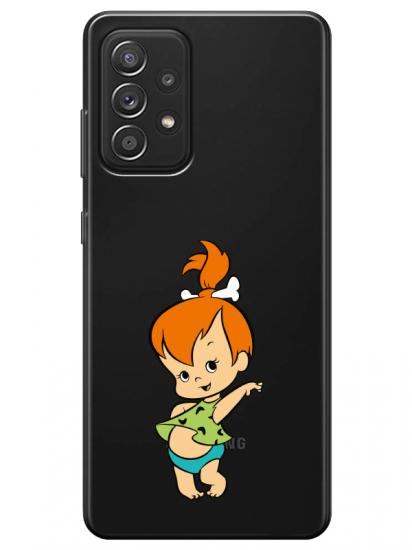 Samsung A52 Taş Devri Kız Bebek Şeffaf Telefon Kılıfı
