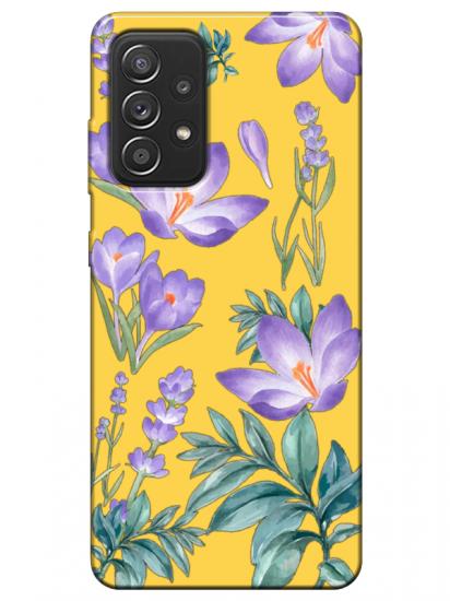 Samsung A52 Kış Çiçeği Sarı Telefon Kılıfı