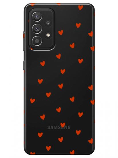 Samsung A52 Minik Kalpler Şeffaf Telefon Kılıfı