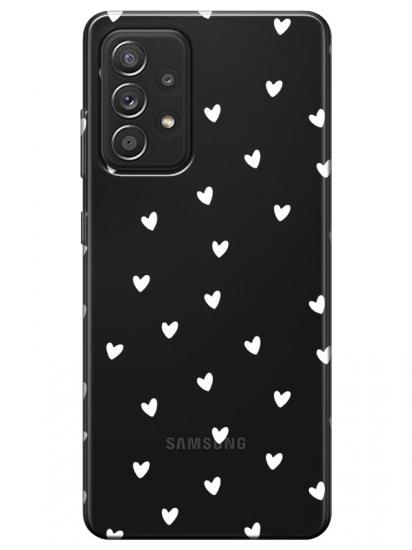 Samsung A52 Minik Kalpler Şeffaf Telefon Kılıfı
