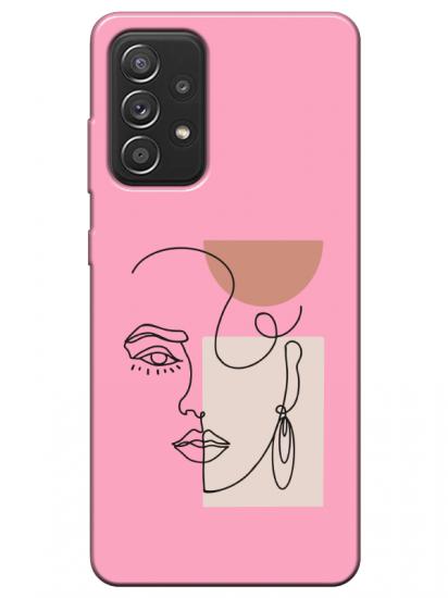 Samsung A52 Women Art Pembe Telefon Kılıfı