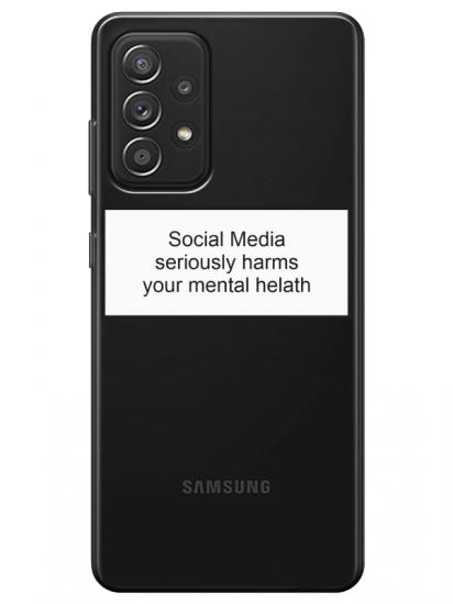 Samsung A52 Social Media Şeffaf Telefon Kılıfı