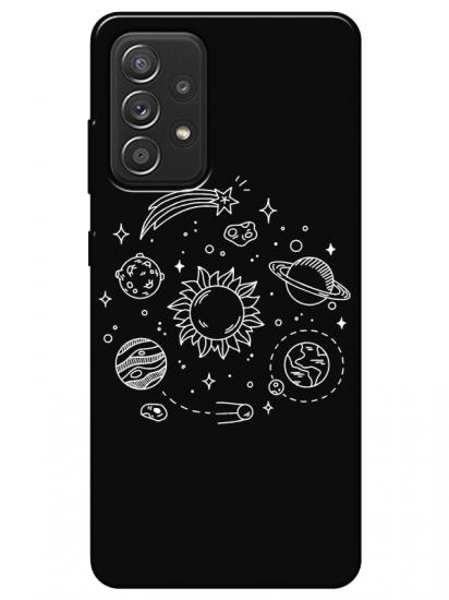 Samsung A52 Gezegen Siyah Telefon Kılıfı