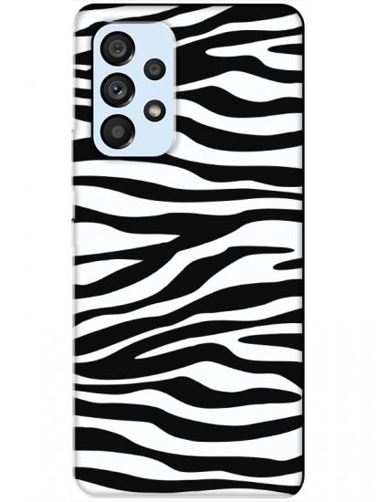 Samsung A53 Zebra Desen Siyah Telefon Kılıfı