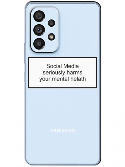 Samsung A53 Social Media Şeffaf Telefon Kılıfı