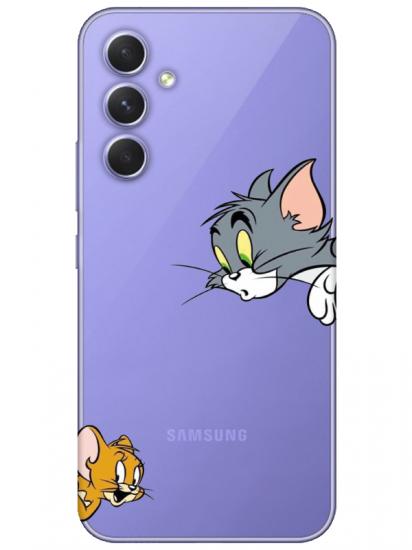 Samsung A54 Tom And Jerry Şeffaf Telefon Kılıfı